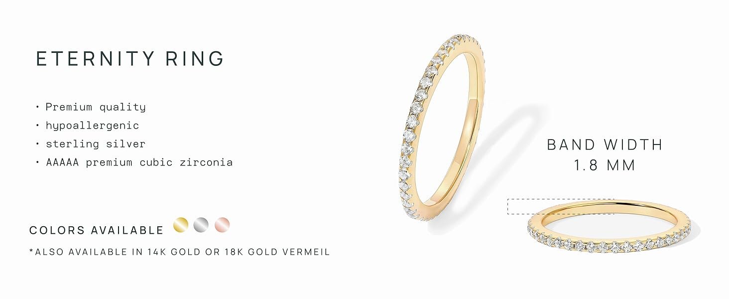 Stackable rings for women, lightweight ring for everyday use
