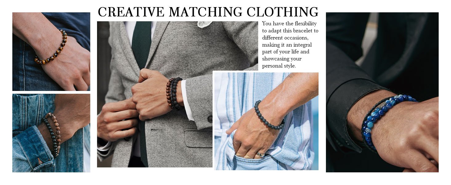 Fashion layering men's bracelet accessories