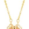 Sterling Silver Heart Shaped and Four Leaf Clover Convertible Pendant Necklace Crystals Jewelry for Women