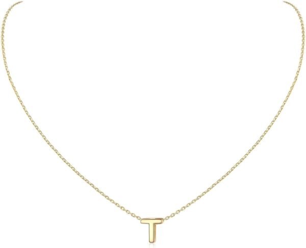 925 Sterling Silver Initial Necklace for Women Dainty Letter Jewelry Personalized Gift