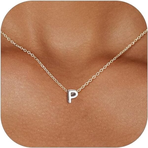 925 Sterling Silver Initial Necklace for Women Dainty Letter Jewelry Personalized Gift