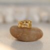 18K Gold-Plated Hammered Ring For Women | Textured Ring | Rings | Thick Stacking Gold Rings | Chunky Gold Ring | Size 6-8