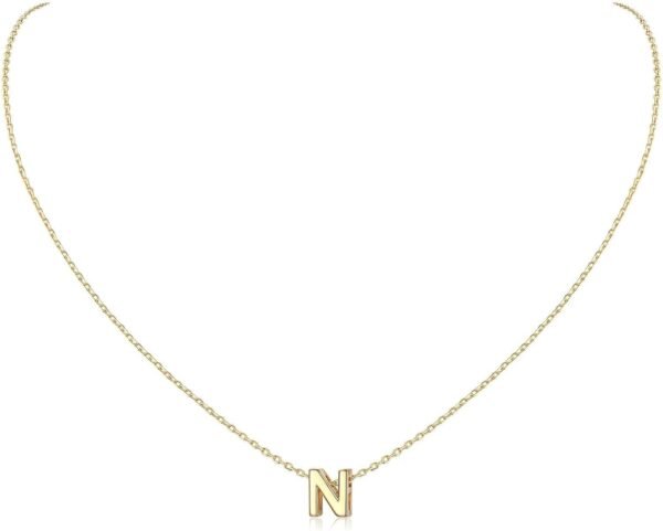 925 Sterling Silver Initial Necklace for Women Dainty Letter Jewelry Personalized Gift