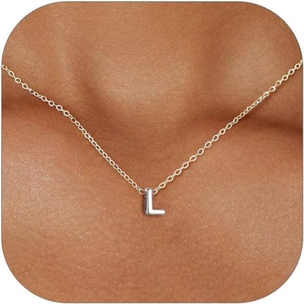 925 Sterling Silver Initial Necklace for Women Dainty Letter Jewelry Personalized Gift