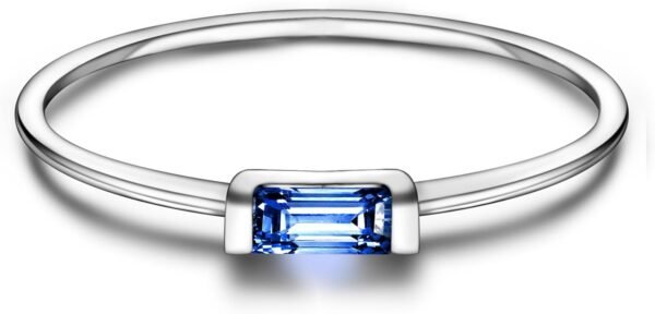 S925 Sterling Silver Birthstone Stackable Rings for Women Mother with Cubic zirconium Mom Ring Mother's Day Jewelry Gifts for Wife