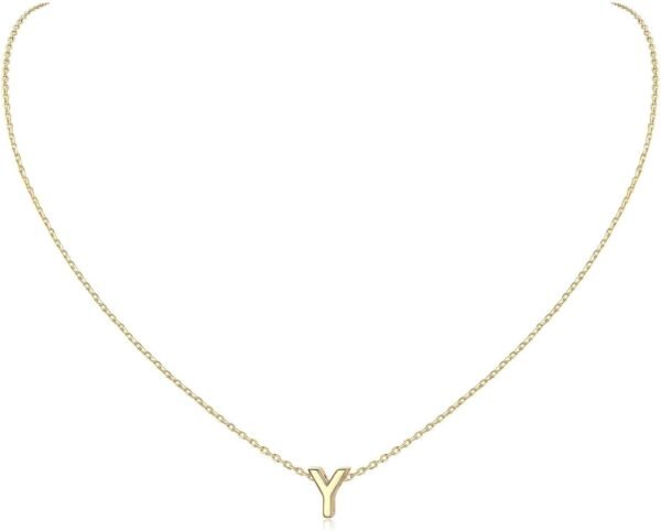 925 Sterling Silver Initial Necklace for Women Dainty Letter Jewelry Personalized Gift