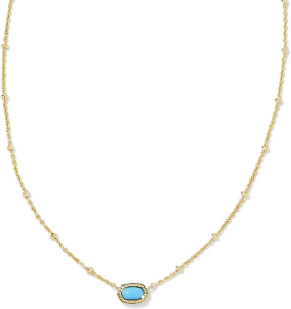 14k Gold-Plated Satellite Short Pendant Necklace, Fashion Jewelry for Women