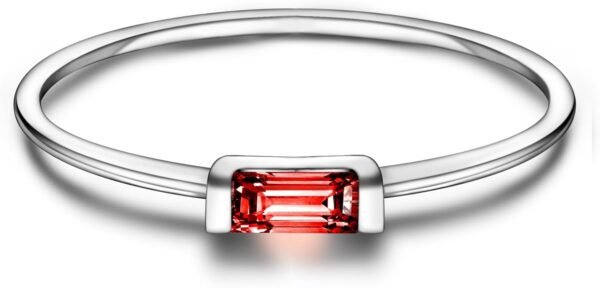 S925 Sterling Silver Birthstone Stackable Rings for Women Mother with Cubic zirconium Mom Ring Mother's Day Jewelry Gifts for Wife