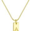 Stocking Stuffers Initial Necklaces for Women 14K Gold Plated Letter Necklace Dainty Name Pendant Necklace Personalized Christmas Gifts for Women Trendy Gold Jewelry
