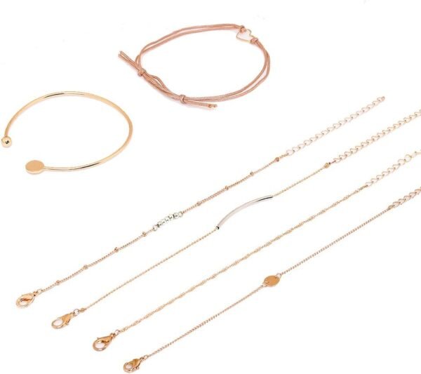 Layered Bracelet Set Assorted Beaded Bracelet Multiple Stackable Wrap Bangle Jewelry Adjustable