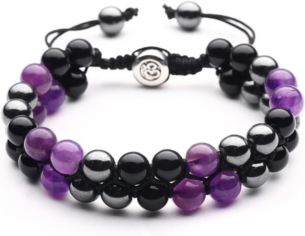Triple Protection Bracelet - for Protect & Balance - Energy Crystal Handmade Bracelets for Men Women