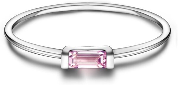 S925 Sterling Silver Birthstone Stackable Rings for Women Mother with Cubic zirconium Mom Ring Mother's Day Jewelry Gifts for Wife