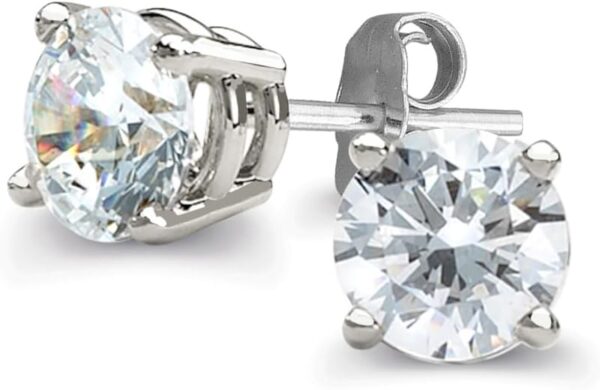Certified Lab Grown Diamond Stud Earrings 1/2 to 3 cttw (F-G Color, VS2-SI1 Clarity) 14kt Yellow or White Gold