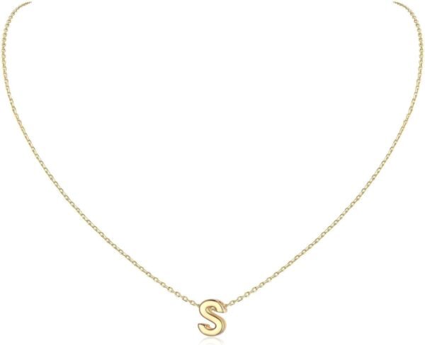 925 Sterling Silver Initial Necklace for Women Dainty Letter Jewelry Personalized Gift