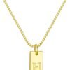 Stocking Stuffers Initial Necklaces for Women 14K Gold Plated Letter Necklace Dainty Name Pendant Necklace Personalized Christmas Gifts for Women Trendy Gold Jewelry