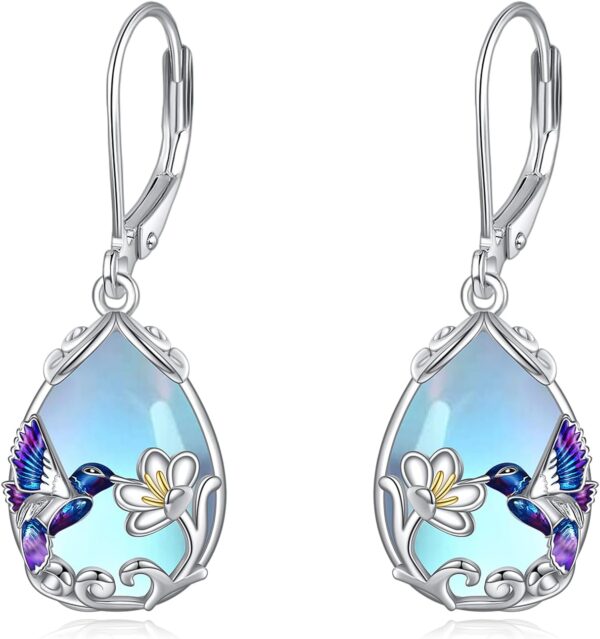 Hummingbird Earrings Bird Dangle 925 Sterling Silver Jewelry Gifts for Women