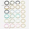 Bohemian Bracelet Sets for Women - 6 Sets Stackable Stretch Bracelets Multi-color Boho Jewelry for Women Hippie Bracelets Dainty Jewelry