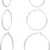 Gold Hoop Earrings for Women 14K Real Gold Plated Hoops with 925 Sterling Silver Post