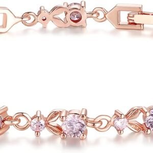 616ddwyuqgL._AC_SL1500 14K Gold Plated 3mm Cubic Zirconia Classic Adjustable Tennis Bracelet |Gold Bracelets for Women |Bride Bracelet for Wedding|Size 6.5-8 Inch