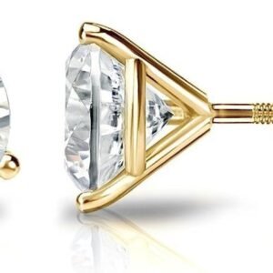 617IzF4pRbL._AC_SL1500 50ct to 5.00 Carat Round Brilliant Lab-Grown Diamond 3-Prong Stud Earrings in 14k Yellow, White or Rose Gold With Screw Back Closure