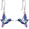 Hummingbird Earrings Bird Dangle 925 Sterling Silver Jewelry Gifts for Women