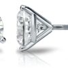 50ct to 5.00 Carat Round Brilliant Lab-Grown Diamond 3-Prong Stud Earrings in 14k Yellow, White or Rose Gold With Screw Back Closure