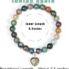 Healing Crystal Bracelet for Women, 8 mm Natural Gemstone Beaded Bracelet, Love Heart Bracelet Jewelry Gifts for Birthday Mothers Day Valentine's Day Anniversary