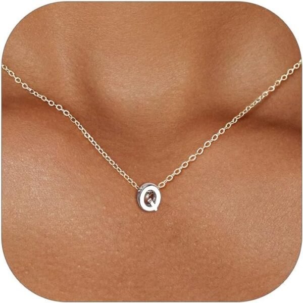 925 Sterling Silver Initial Necklace for Women Dainty Letter Jewelry Personalized Gift
