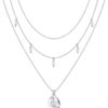 14K Gold Plated Layering Necklaces | Stylish Minimalist Design Pendant Necklaces | Bar, Circle, Lotus, Disc, Dog Tag, Horizontal Bar Pendants for Women
