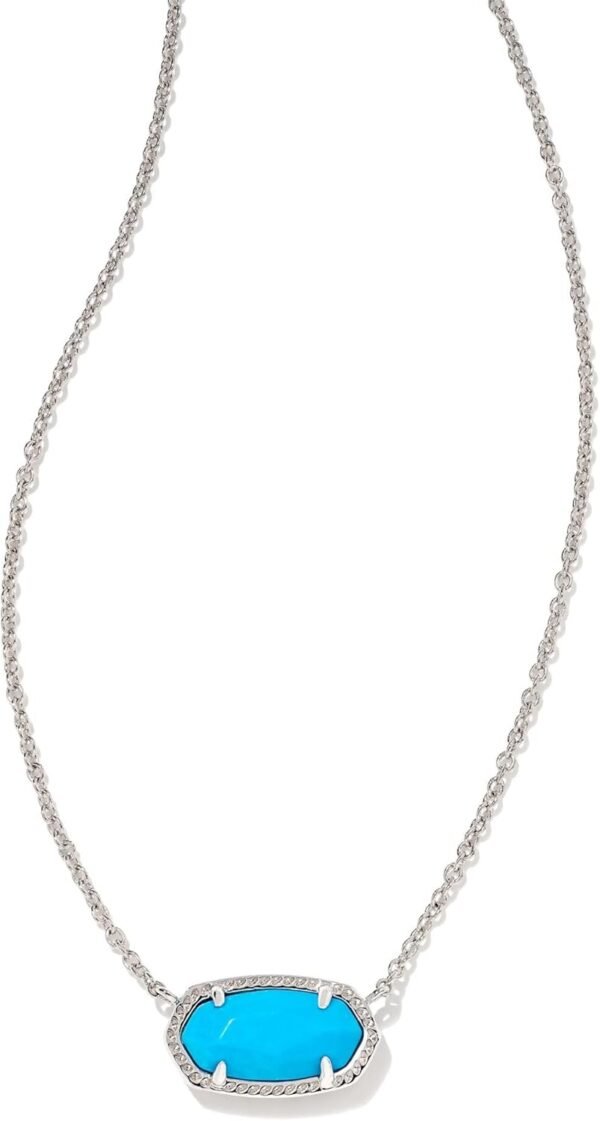 Oval Pendant Necklace in Red White and Blue Star Illusion and Gold