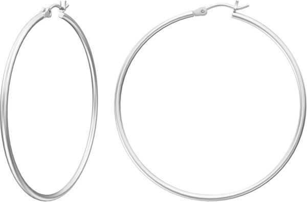 Gold Hoop Earrings for Women 14K Real Gold Plated Hoops with 925 Sterling Silver Post