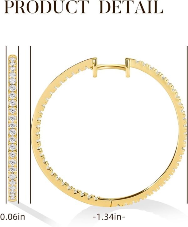 14K Gold Plated Small Hoop Earrings for Women,Hypoallergenic Hoop Earrings with Cubic Zirconia Trendy Lightweight Cartilage Gold Hoops Earrings for Women