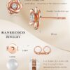 Gold Plated Sterling Silver Rose Flower Earring Studs, Hypoallergenic & Nickel Free Earrings for Women