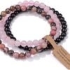 3 PCS Healing Crystal Bracelets for Women 8mm Natural Stone Beaded Stretch Bracelet Amethyst Jewelry Gifts