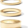 18K Gold Plated 3 Rings Set | Gold Stacking Rings for Women | Stacking Ring Set