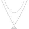 14K Gold Plated Layering Necklaces | Stylish Minimalist Design Pendant Necklaces | Bar, Circle, Lotus, Disc, Dog Tag, Horizontal Bar Pendants for Women