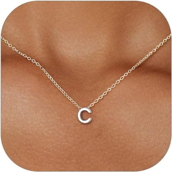 925 Sterling Silver Initial Necklace for Women Dainty Letter Jewelry Personalized Gift