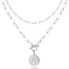 14K Gold Plated Layering Necklaces | Stylish Minimalist Design Pendant Necklaces | Bar, Circle, Lotus, Disc, Dog Tag, Horizontal Bar Pendants for Women