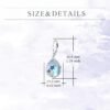 Bee/Flower/Hummingbird Bird Moonstone Earrings 925 Sterling Silver Teardrop Dangle Hypoallergenic Leverback Earring for Women