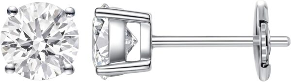 LAB-GROWN Round Cut Diamond Earrings 4 Prong (D-F Color, VS Clarity) Diamond Stud Earrings for Women, Elegant Stud Earrings