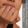 Stackable Rings for Women Non Tarnish, Dainty Cubic Zirconia Multi Ring 18K Gold Plated, Statement Rings Stacking Rings Jewelry