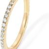 14K Gold Plated Solid 925 Sterling Silver CZ Simulated Diamond Stackable Ring Eternity Bands for Women