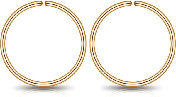 Small Gold or Sterling Silver Huggie Hoop Earrings for Women Cartilage Nose Helix Tragus