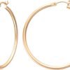 Gold Hoop Earrings for Women 14K Real Gold Plated Hoops with 925 Sterling Silver Post