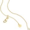 14K Gold Plated Cubic Zirconia Diamond Pendant Necklace for Women | Adjustable Slider