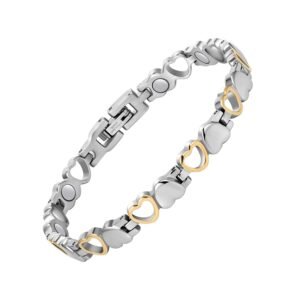61zcYnoliaL._SL1500 Ultra Strength Magnetic Bracelet for Women, Women's Effective Titanium Steel Magnetic Bracelet with 3500 Gauss Magnets, Jewelry Gift with Sizing Tool