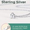 925 Sterling Silver Initial Necklace for Women Dainty Letter Jewelry Personalized Gift
