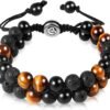 Triple Protection Bracelet - for Protect & Balance - Energy Crystal Handmade Bracelets for Men Women
