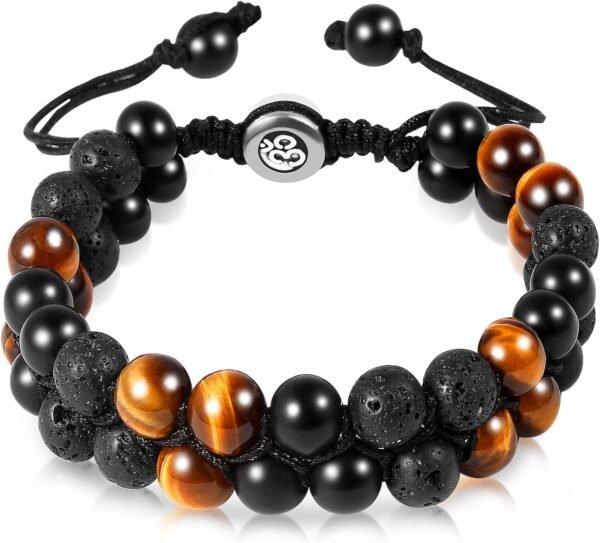 Triple Protection Bracelet - for Protect & Balance - Energy Crystal Handmade Bracelets for Men Women