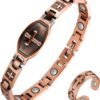 Copper Bracelets for Women, 99.99% Pure Copper Magnetic Bracelets with Effective Neodymium Magnets, Adjustable Jewelry Gift with Sizing Tool